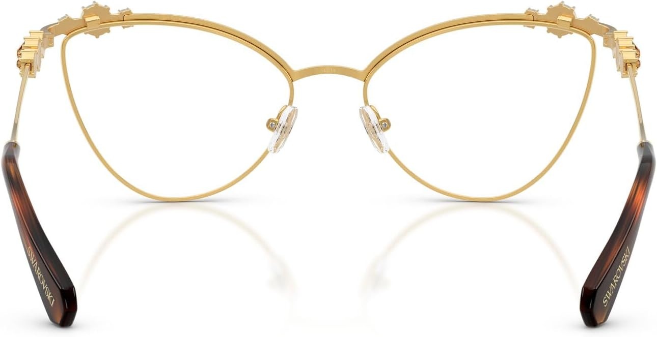 image:imageSwarovski Womens Sk1033 Cat Eye Prescription Eyewear FramesDark GoldDemo Lens