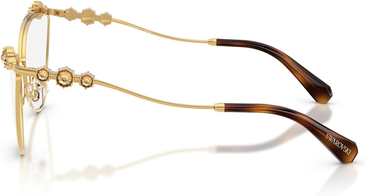 image:imageSwarovski Womens Sk1033 Cat Eye Prescription Eyewear FramesDark GoldDemo Lens