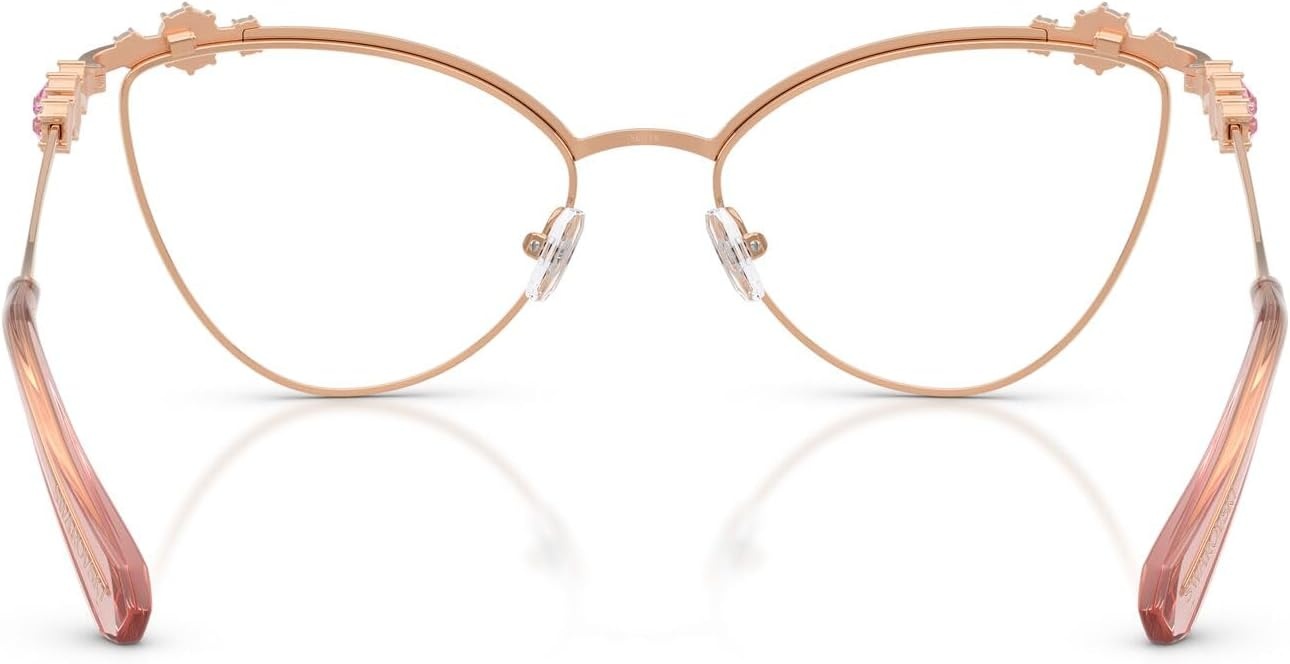 image:imageSwarovski Womens Sk1033 Cat Eye Prescription Eyewear FramesRose GoldDemo Lens