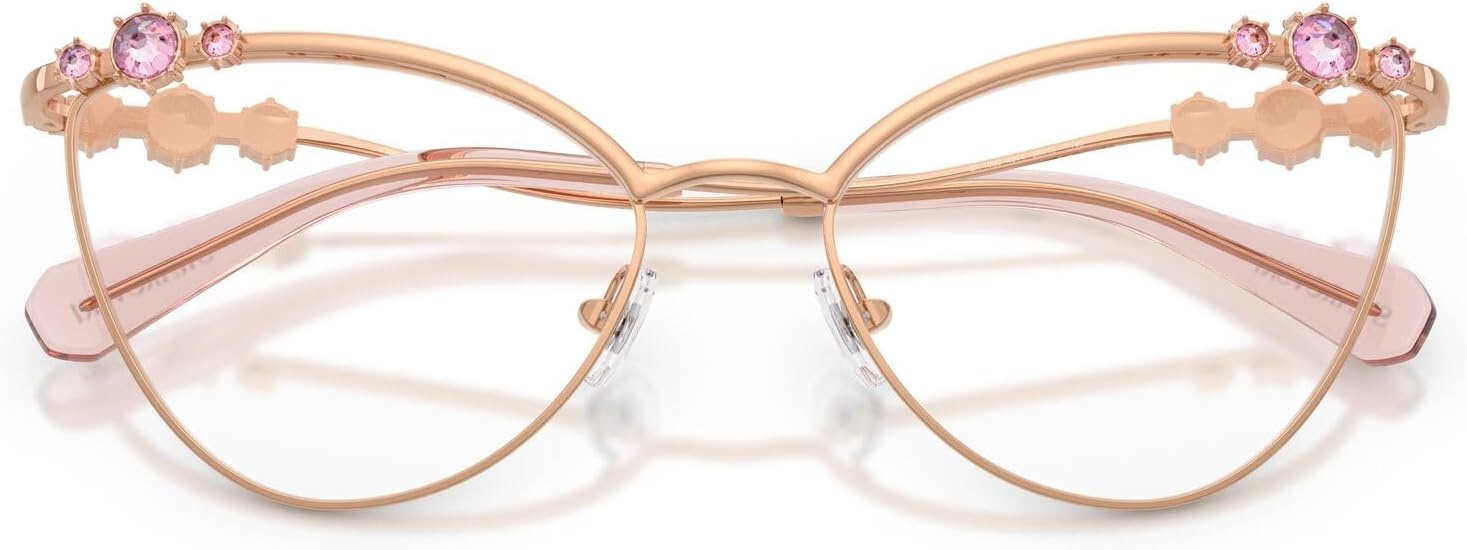 image:imageSwarovski Womens Sk1033 Cat Eye Prescription Eyewear FramesRose GoldDemo Lens