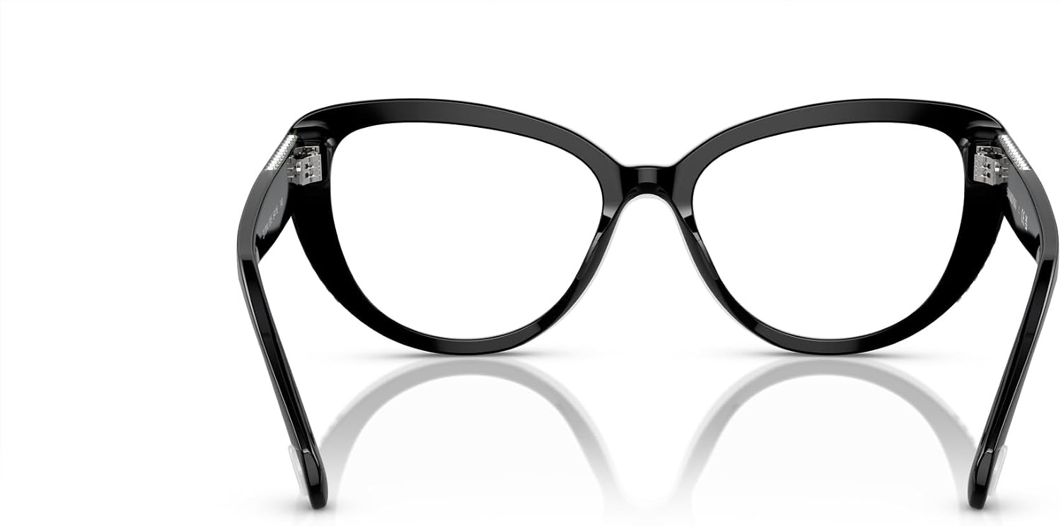 image:imageSwarovski Womens Sk2014 Cat Eye Prescription Eyewear FramesBlackWhiteDemo Lens