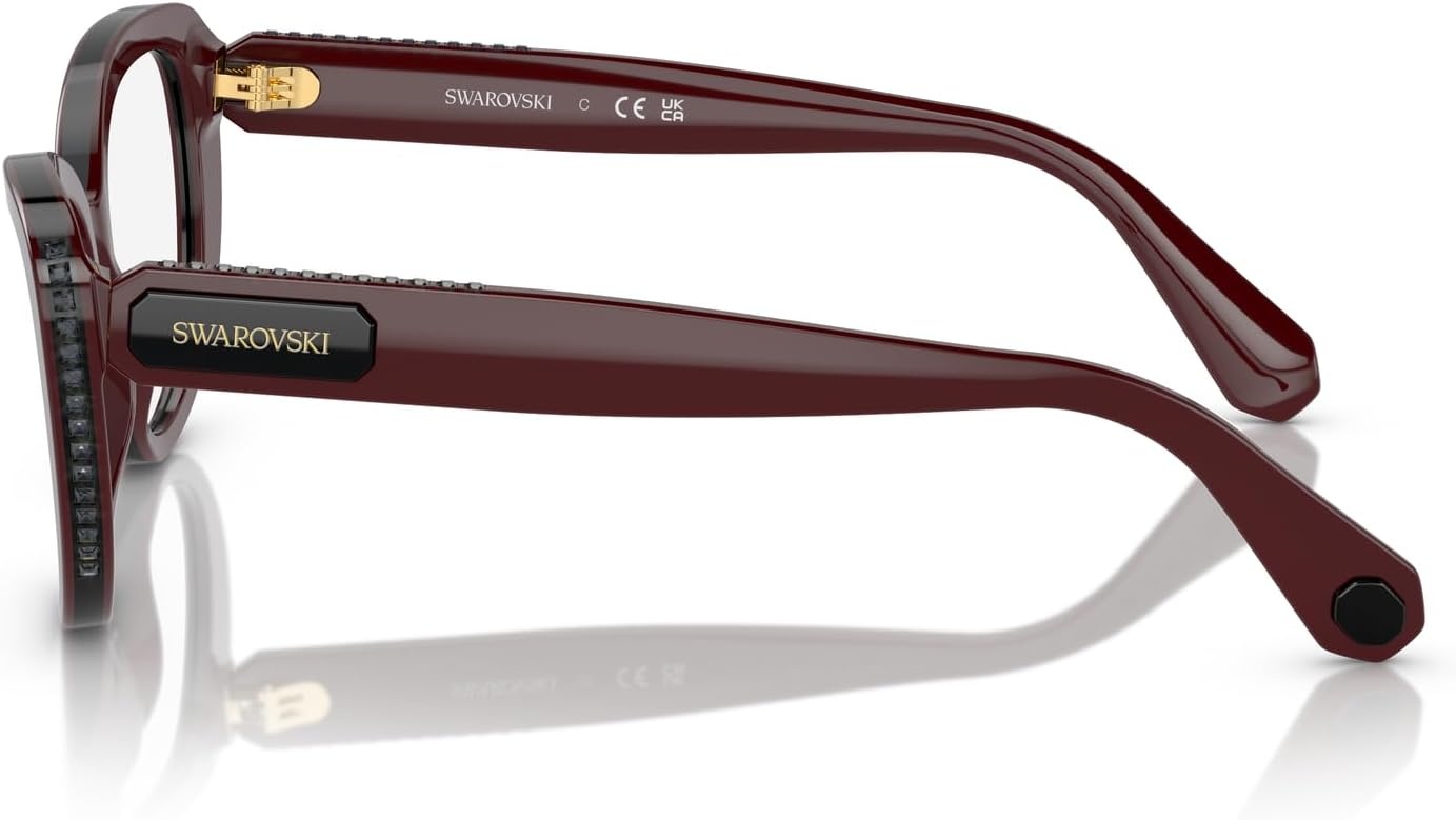 image:imageSwarovski Womens Sk2014 Cat Eye Prescription Eyewear FramesBurgundyDemo Lens