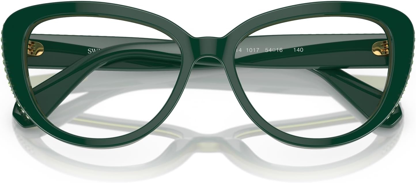 image:imageSwarovski Womens Sk2014 Cat Eye Prescription Eyewear FramesGreenDemo Lens