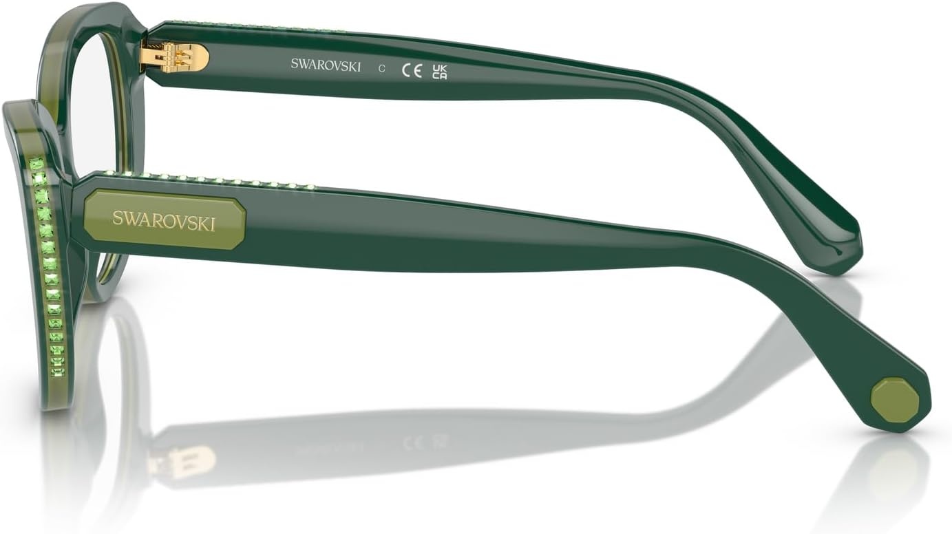 image:imageSwarovski Womens Sk2014 Cat Eye Prescription Eyewear FramesGreenDemo Lens