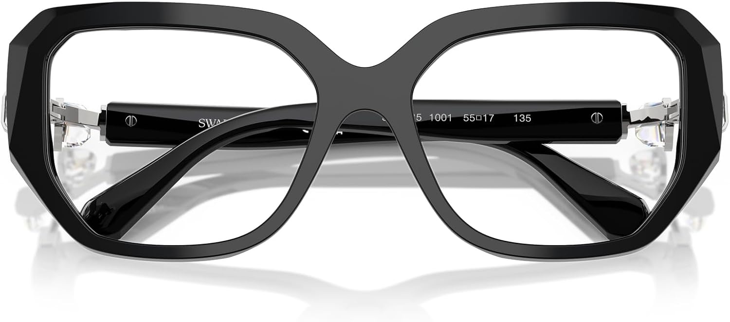 image:imageSwarovski Womens Sk2035 Square Prescription Eyewear FramesBlackDemo Lens