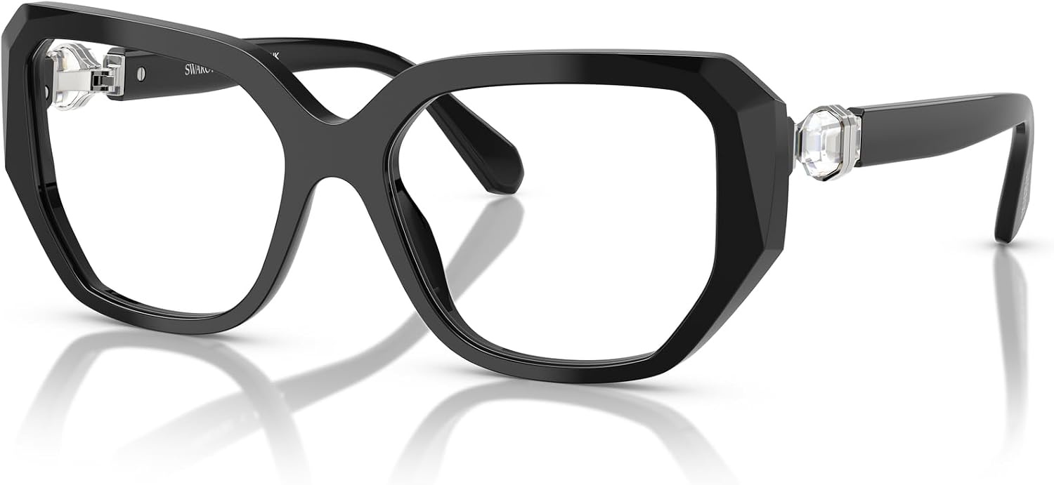 image:imageSwarovski Womens Sk2035 Square Prescription Eyewear FramesBlackDemo Lens