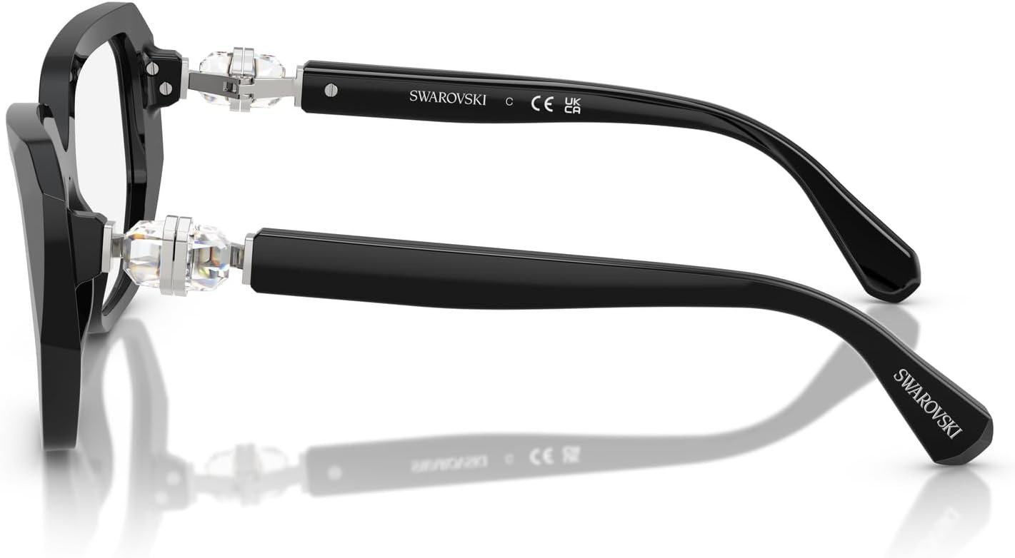 image:imageSwarovski Womens Sk2035 Square Prescription Eyewear FramesBlackDemo Lens