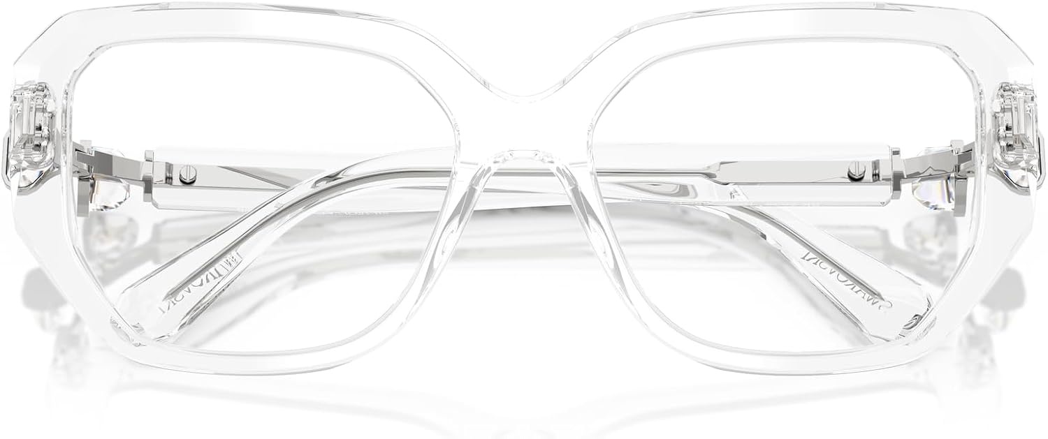 image:imageSwarovski Womens Sk2035 Square Prescription Eyewear FramesCrystalDemo Lens
