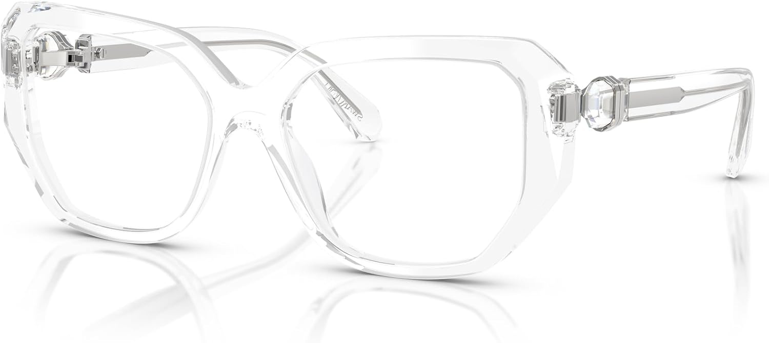 image:imageSwarovski Womens Sk2035 Square Prescription Eyewear FramesCrystalDemo Lens