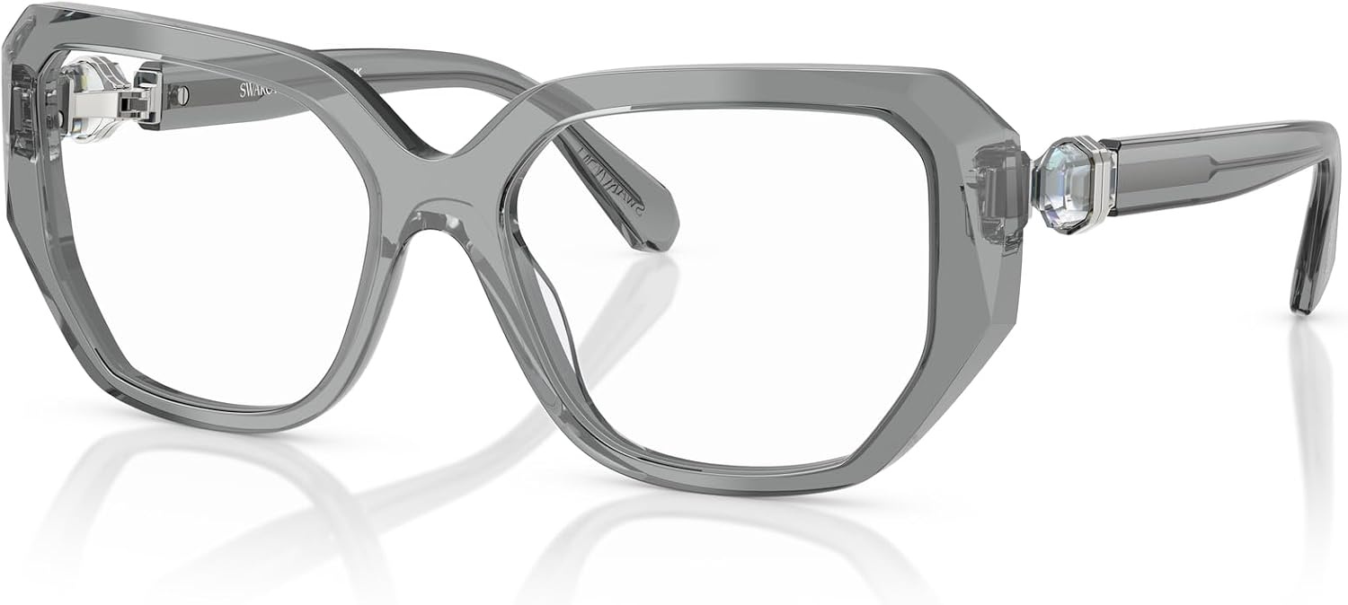 image:imageSwarovski Womens Sk2035 Square Prescription Eyewear FramesTransparent GreyDemo Lens