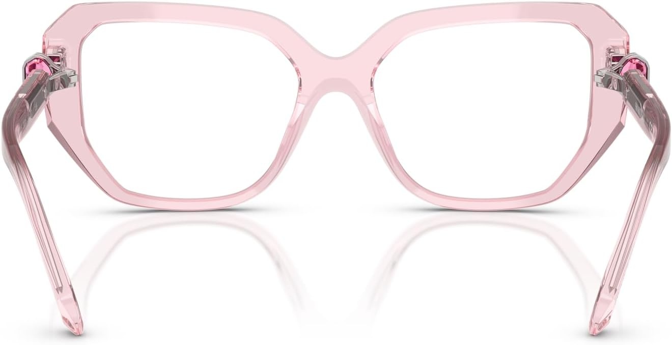 image:imageSwarovski Womens Sk2035 Square Prescription Eyewear FramesTransparent PinkDemo Lens