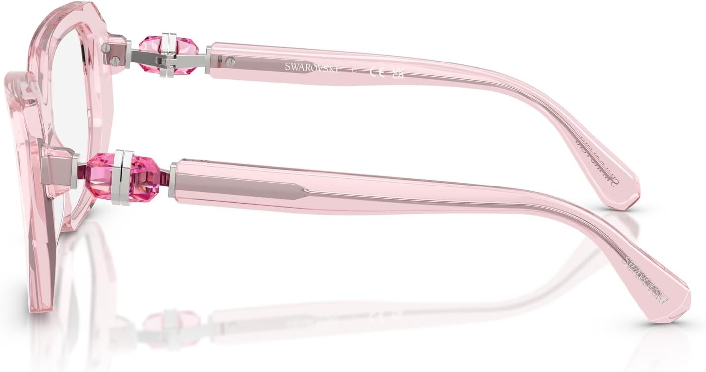 image:imageSwarovski Womens Sk2035 Square Prescription Eyewear FramesTransparent PinkDemo Lens