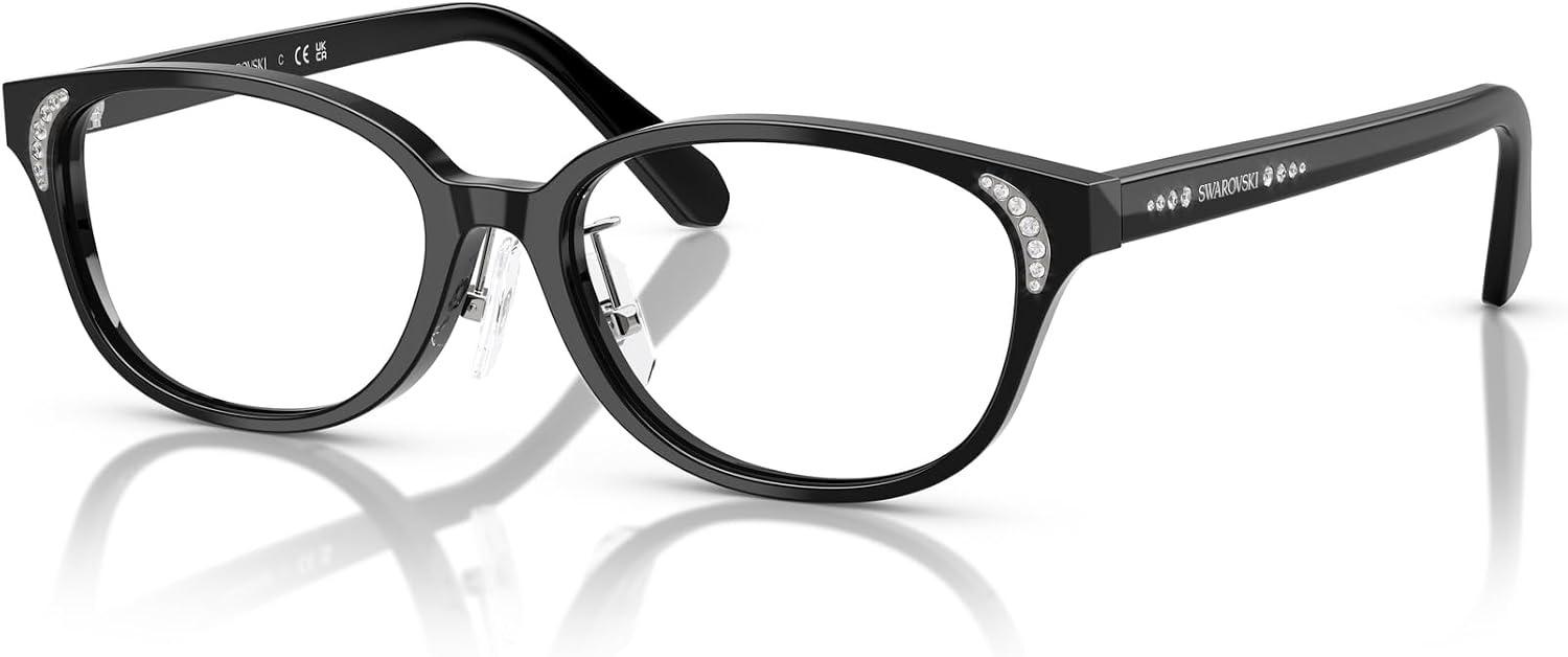 image:imageSwarovski Womens Sk2040d Oval Prescription Eyewear FramesBlackDemo Lens