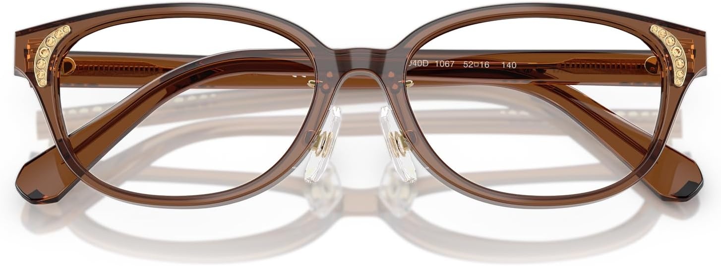 image:imageSwarovski Womens Sk2040d Oval Prescription Eyewear FramesTransparent BrownDemo Lens