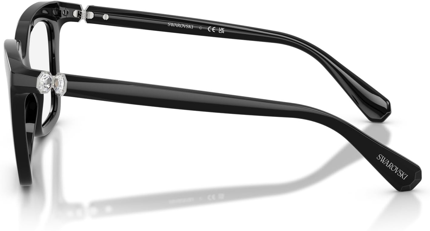 image:imageSwarovski Womens Sk2043 Square Prescription Eyewear FramesBlackDemo Lens