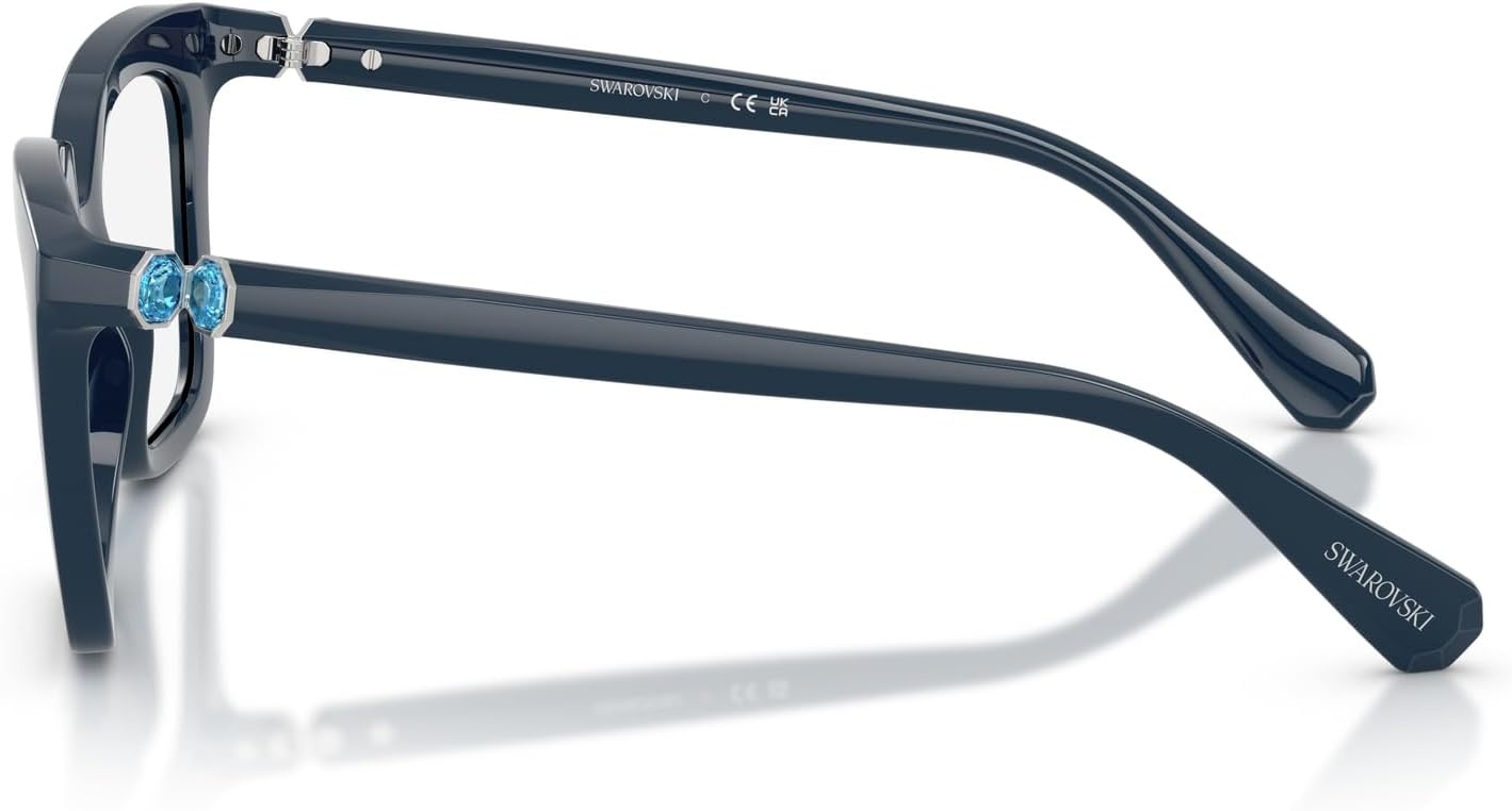 image:imageSwarovski Womens Sk2043 Square Prescription Eyewear FramesBlueDemo Lens