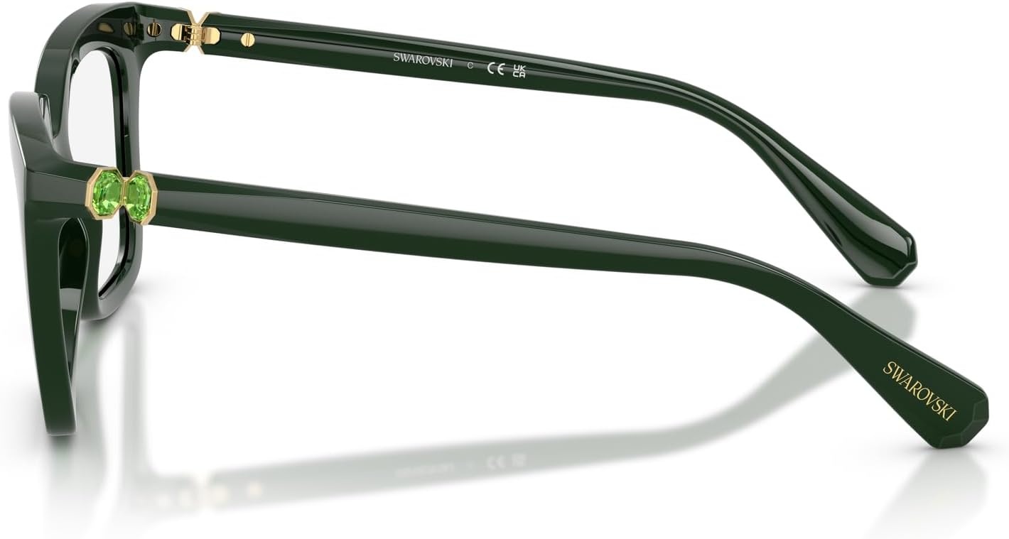 image:imageSwarovski Womens Sk2043 Square Prescription Eyewear FramesGreenDemo Lens