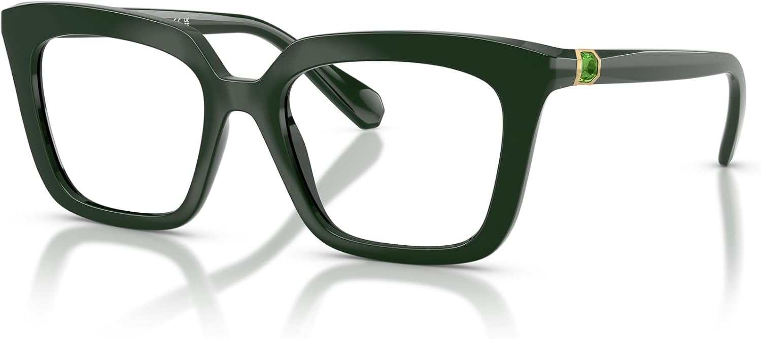 image:imageSwarovski Womens Sk2043 Square Prescription Eyewear FramesGreenDemo Lens