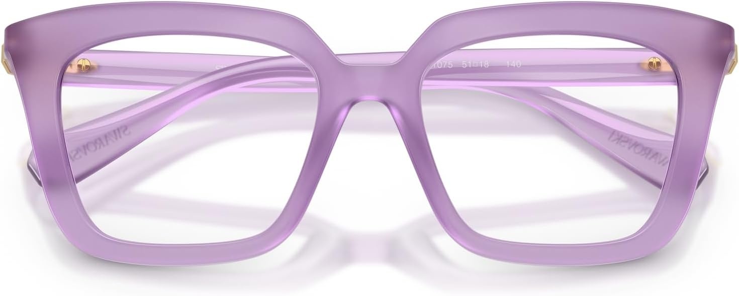 image:imageSwarovski Womens Sk2043 Square Prescription Eyewear FramesMilky LilacDemo Lens