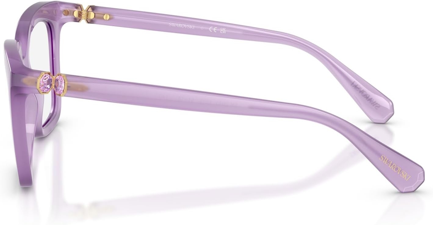 image:imageSwarovski Womens Sk2043 Square Prescription Eyewear FramesMilky LilacDemo Lens
