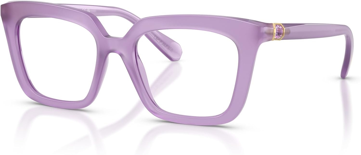 image:imageSwarovski Womens Sk2043 Square Prescription Eyewear FramesMilky LilacDemo Lens