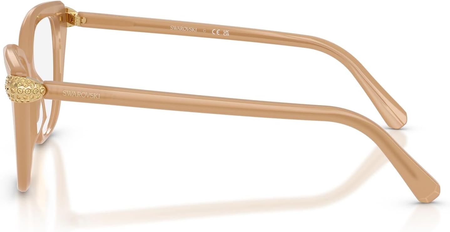 image:imageSwarovski Womens Sk2045 Cat Eye Prescription Eyewear FramesMilky BeigeDemo Lens