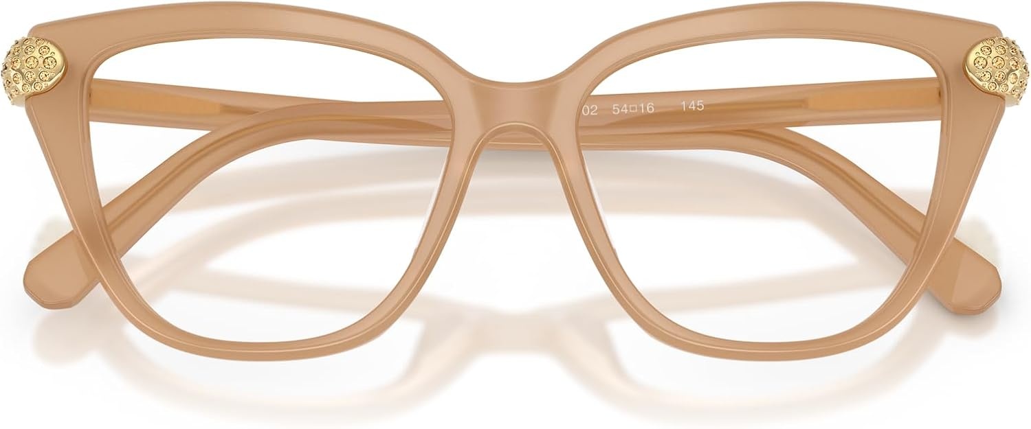 image:imageSwarovski Womens Sk2045 Cat Eye Prescription Eyewear FramesMilky BeigeDemo Lens