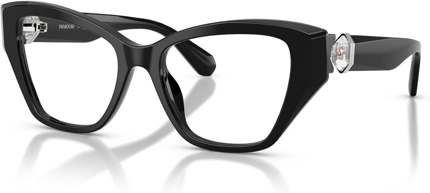 image:imageSwarovski Womens Sk2050u Universal Fit Cat Eye Prescription Eyewear FramesBlackDemo Lens