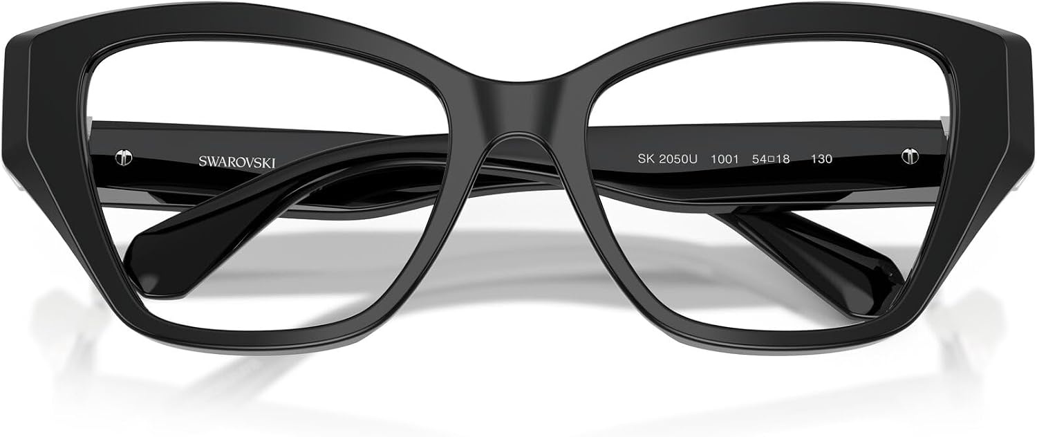 image:imageSwarovski Womens Sk2050u Universal Fit Cat Eye Prescription Eyewear FramesBlackDemo Lens