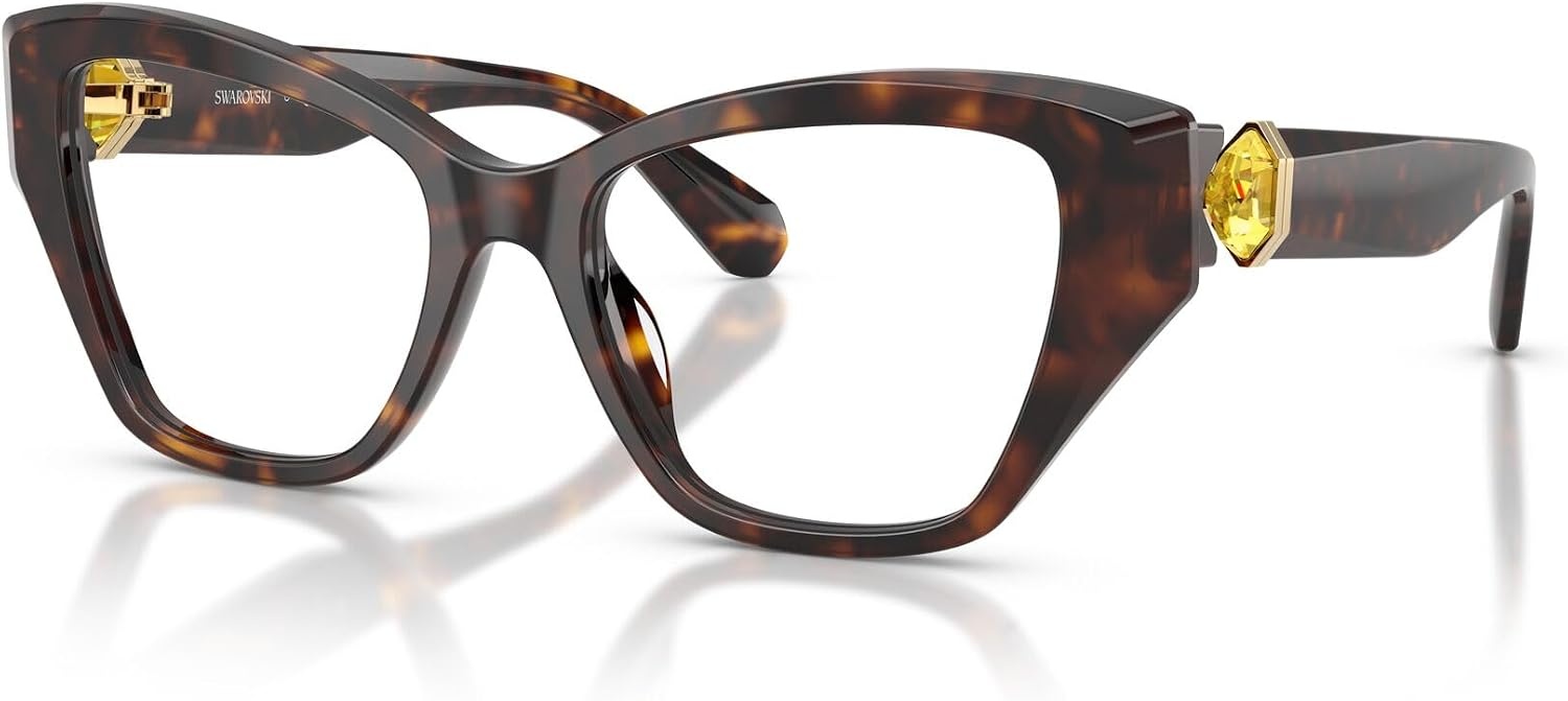 image:imageSwarovski Womens Sk2050u Universal Fit Cat Eye Prescription Eyewear FramesHavanaDemo Lens