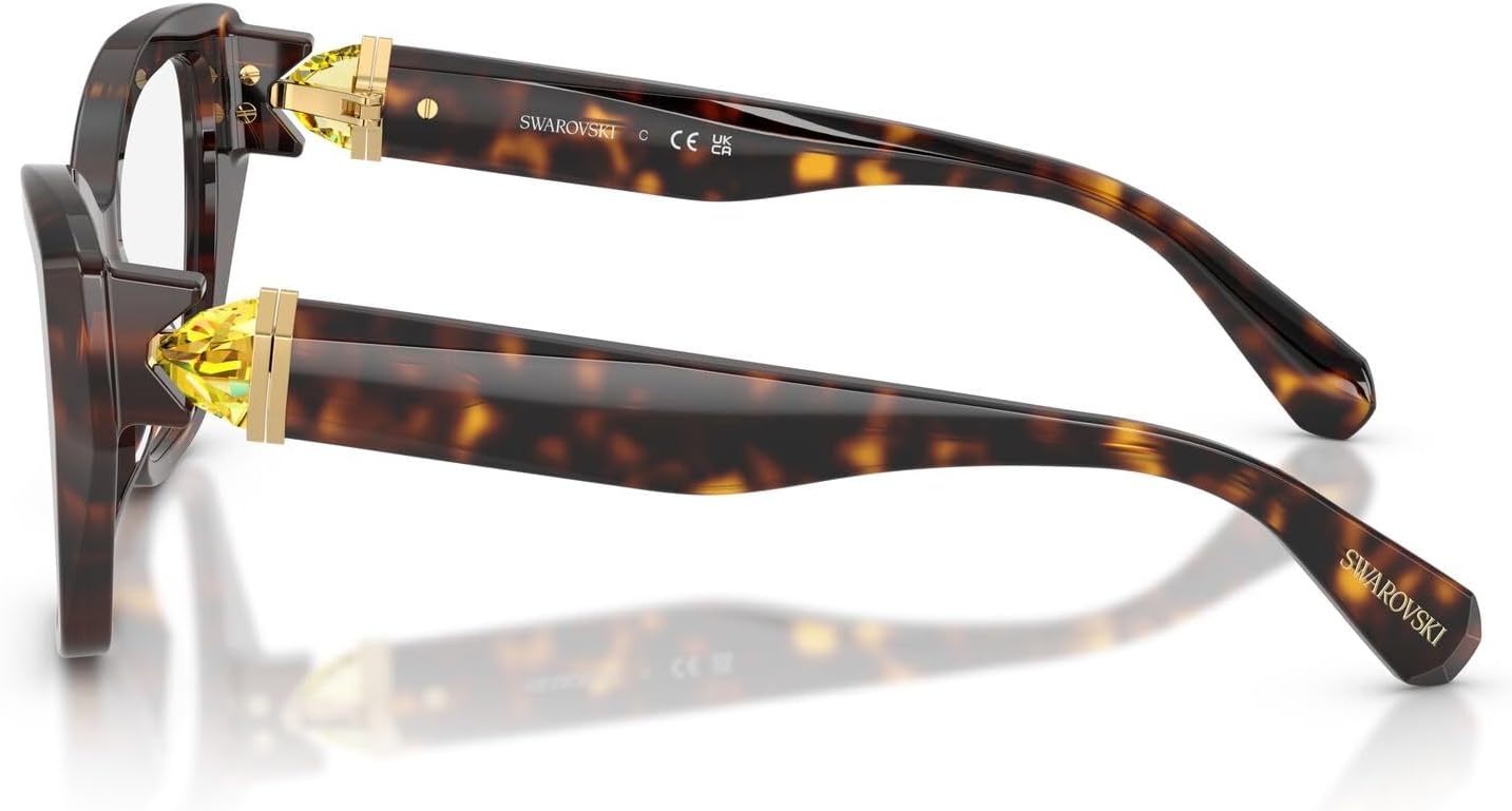 image:imageSwarovski Womens Sk2050u Universal Fit Cat Eye Prescription Eyewear FramesHavanaDemo Lens