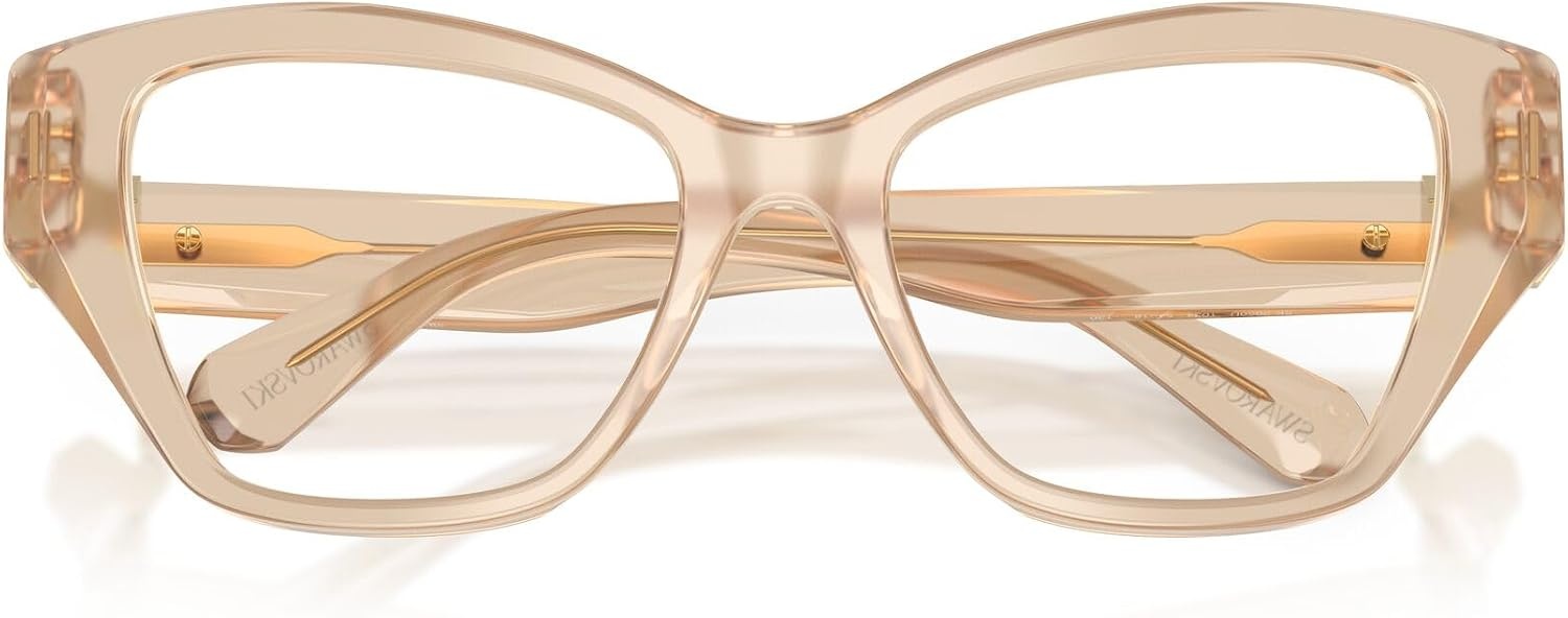 image:imageSwarovski Womens Sk2050u Universal Fit Cat Eye Prescription Eyewear FramesMilky BeigeDemo Lens