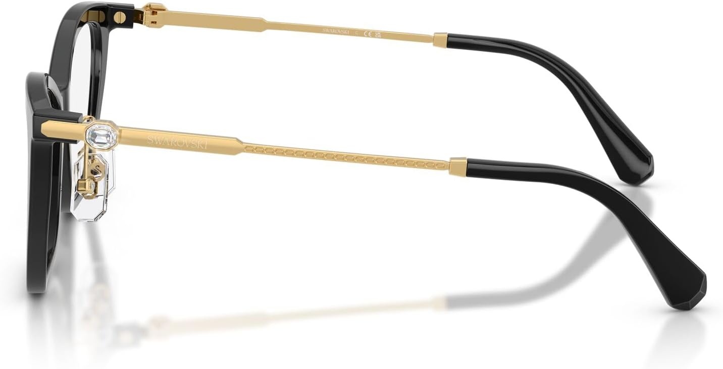 image:imageSwarovski Womens Sk2051f Low Bridge Fit Cat Eye Prescription Eyewear FramesBlackDemo Lens