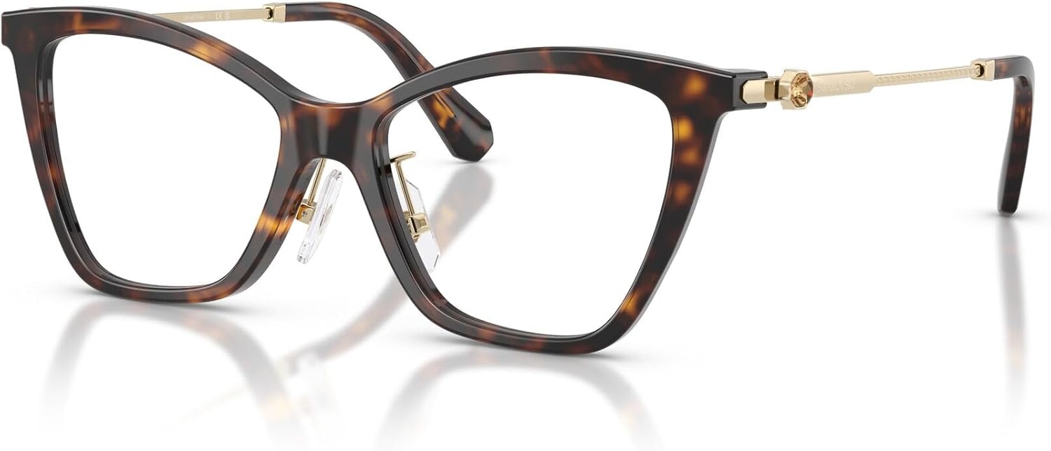 image:imageSwarovski Womens Sk2051f Low Bridge Fit Cat Eye Prescription Eyewear FramesHavanaDemo Lens