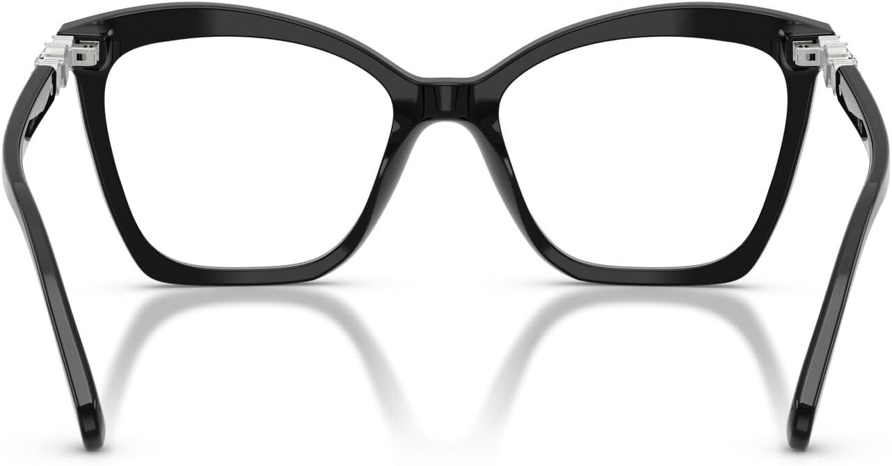 image:imageSwarovski Womens Sk2053f Low Bridge Fit Cat Eye Prescription Eyewear FramesBlackDemo Lens