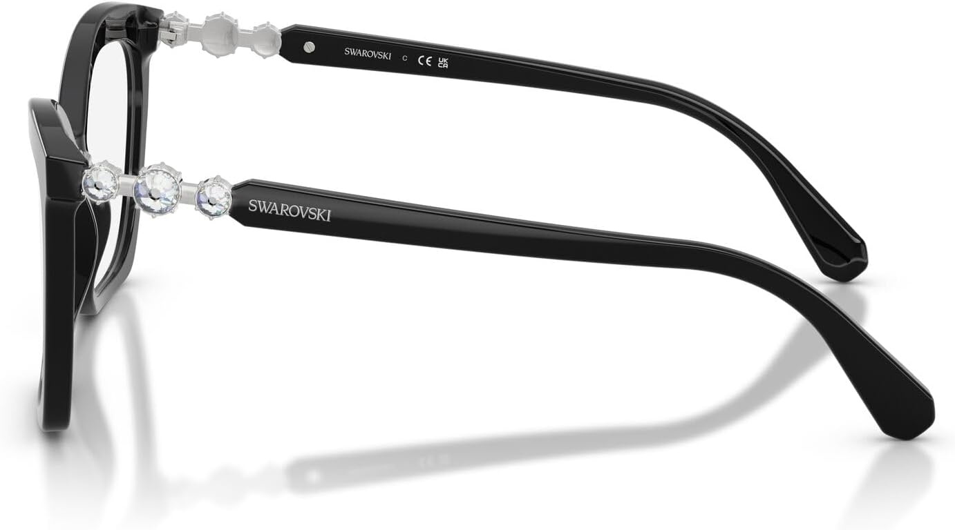image:imageSwarovski Womens Sk2053f Low Bridge Fit Cat Eye Prescription Eyewear FramesBlackDemo Lens