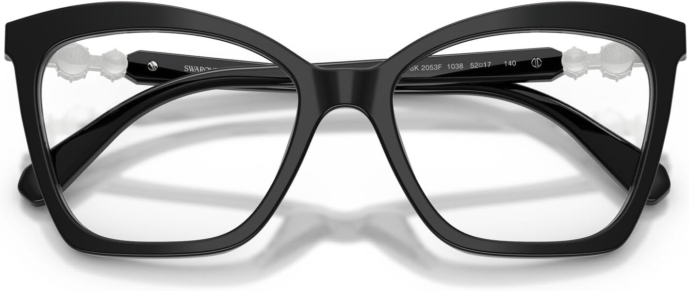 image:imageSwarovski Womens Sk2053f Low Bridge Fit Cat Eye Prescription Eyewear FramesBlackDemo Lens