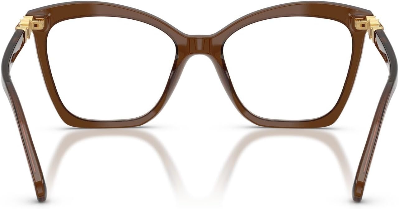 image:imageSwarovski Womens Sk2053f Low Bridge Fit Cat Eye Prescription Eyewear FramesTransparent BrownDemo Lens