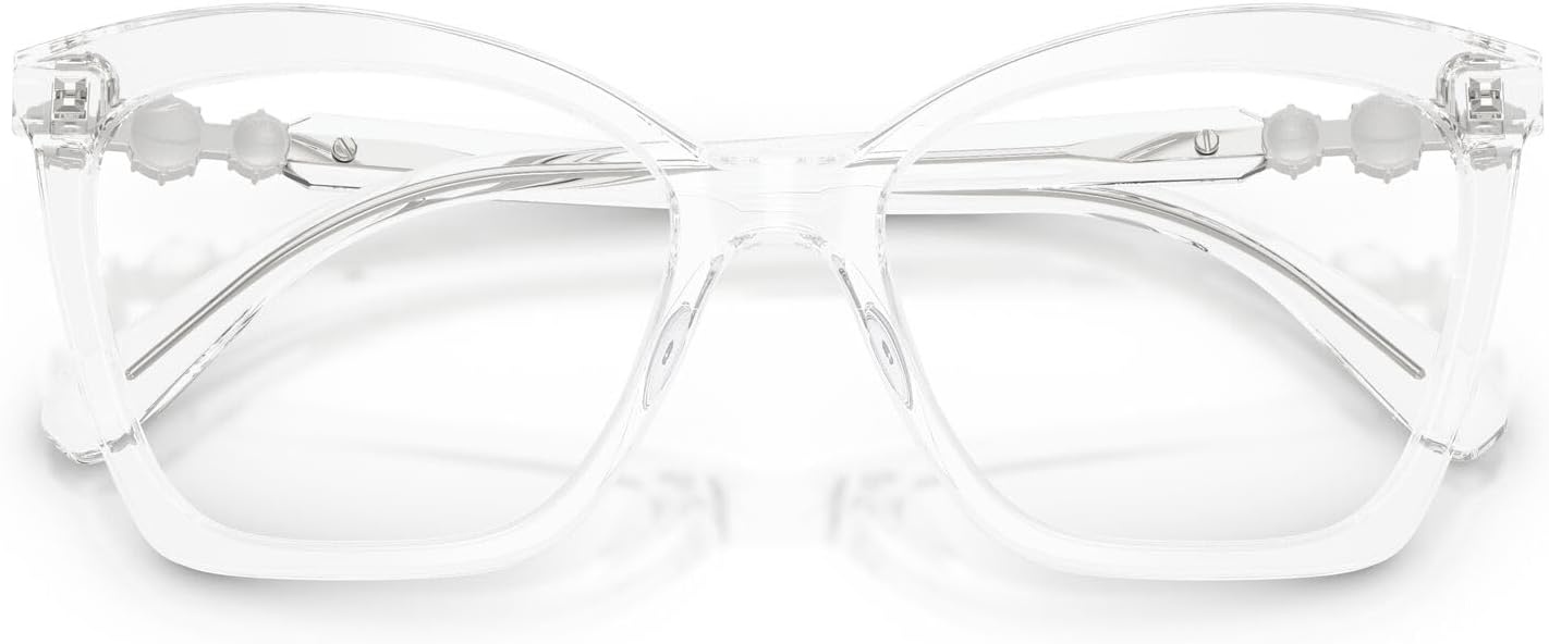 image:imageSwarovski Womens Sk2053f Low Bridge Fit Cat Eye Prescription Eyewear FramesTransparentDemo Lens