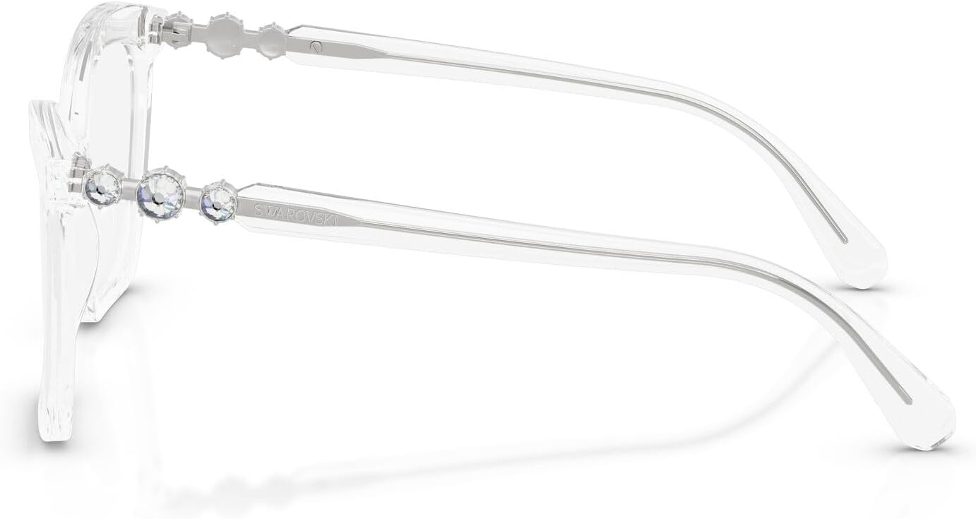 image:imageSwarovski Womens Sk2053f Low Bridge Fit Cat Eye Prescription Eyewear FramesTransparentDemo Lens