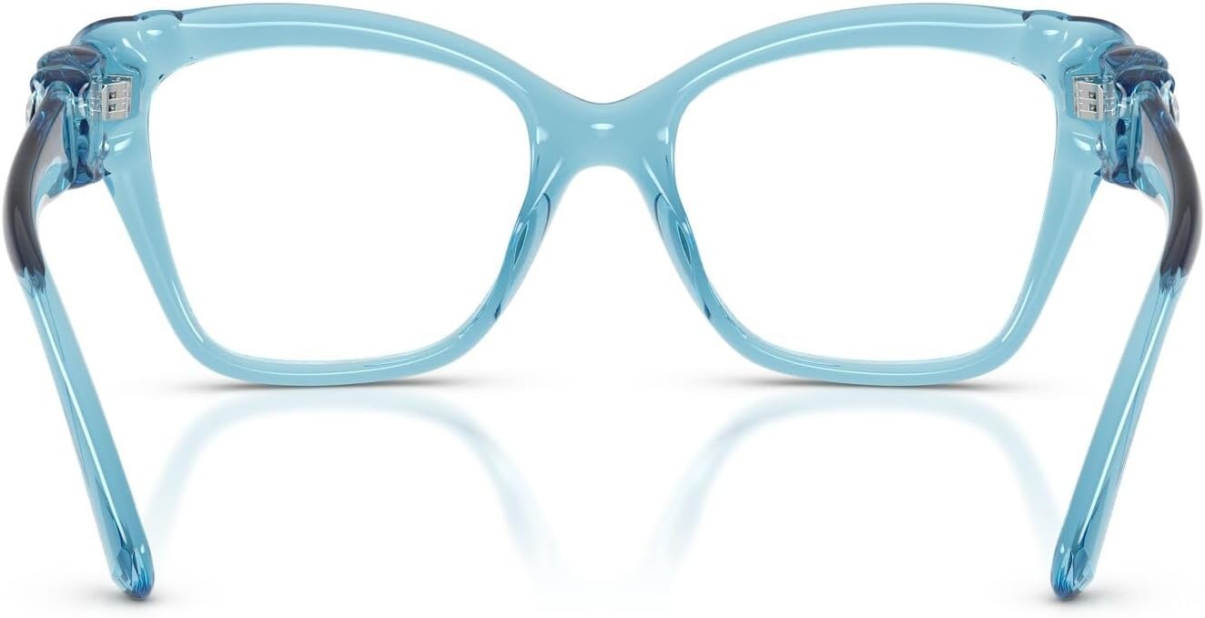 image:imageSwarovski Womens Sk2056u Universal Fit Cat Eye Prescription Eyewear FramesTransparent Light BlueDemo Lens