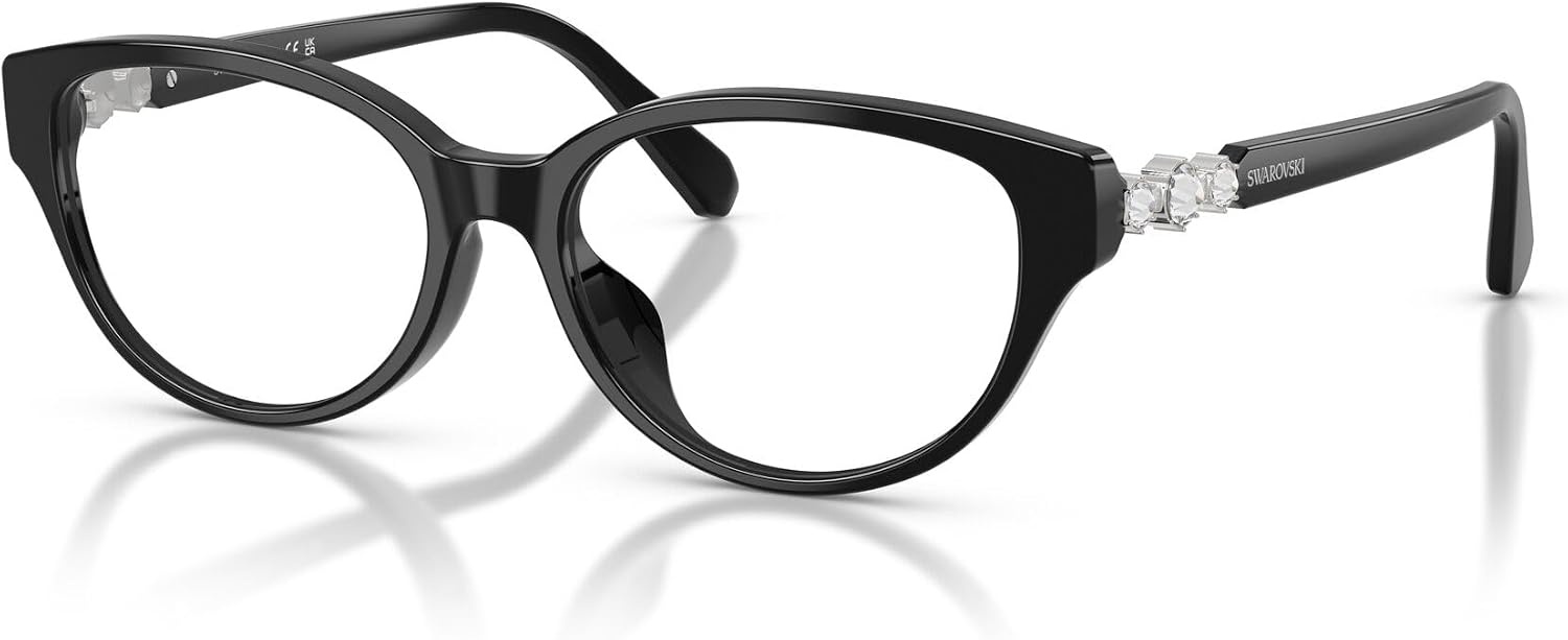 image:imageSwarovski Womens Sk2058d Round Prescription Eyewear FramesBlackDemo Lens