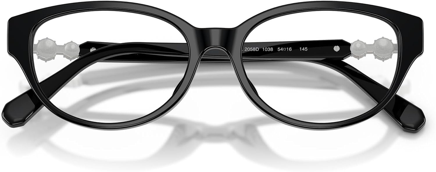 image:imageSwarovski Womens Sk2058d Round Prescription Eyewear FramesBlackDemo Lens