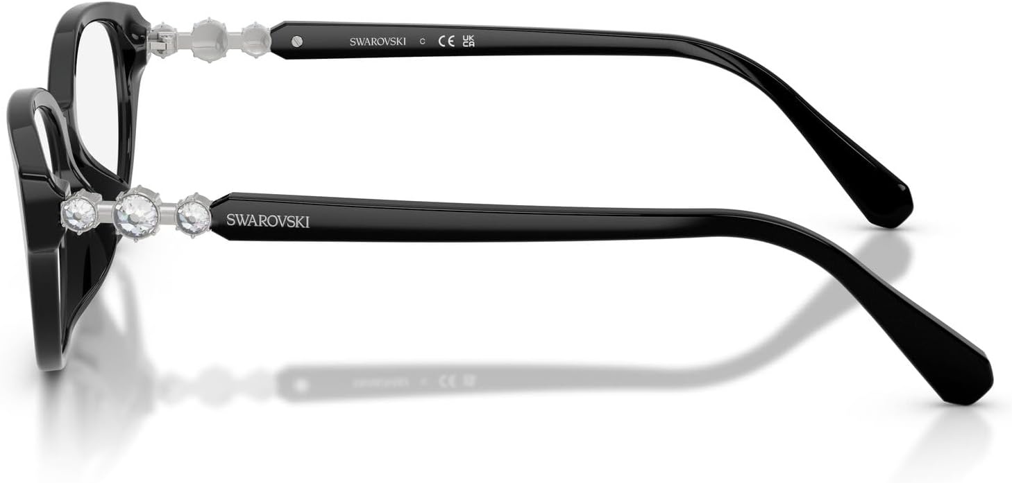 image:imageSwarovski Womens Sk2058d Round Prescription Eyewear FramesBlackDemo Lens