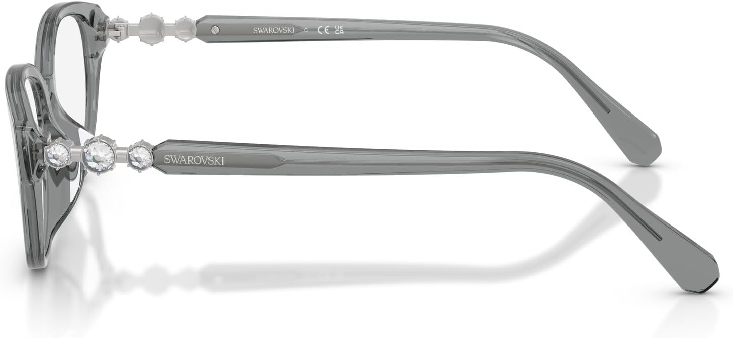 image:imageSwarovski Womens Sk2058d Round Prescription Eyewear FramesTransparent Dark GreyDemo Lens