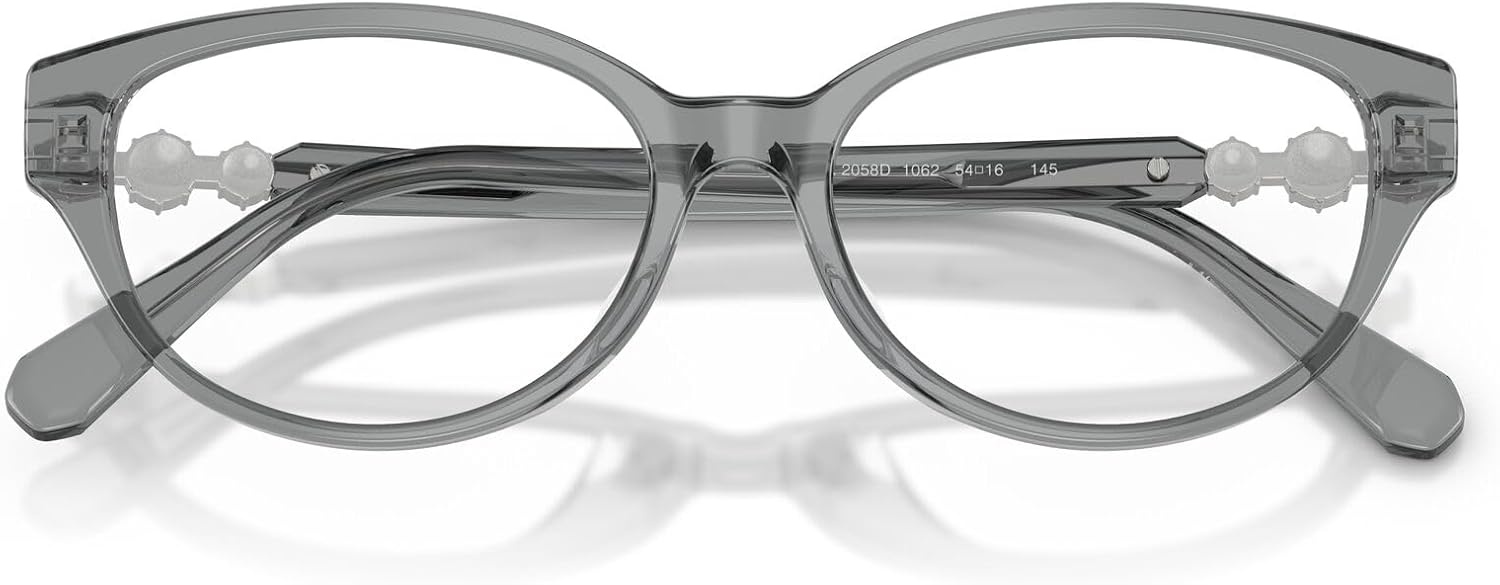 image:imageSwarovski Womens Sk2058d Round Prescription Eyewear FramesTransparent Dark GreyDemo Lens
