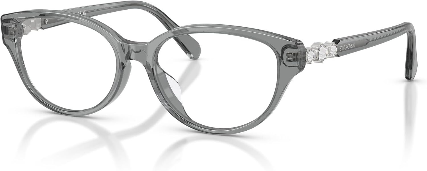 image:imageSwarovski Womens Sk2058d Round Prescription Eyewear FramesTransparent Dark GreyDemo Lens