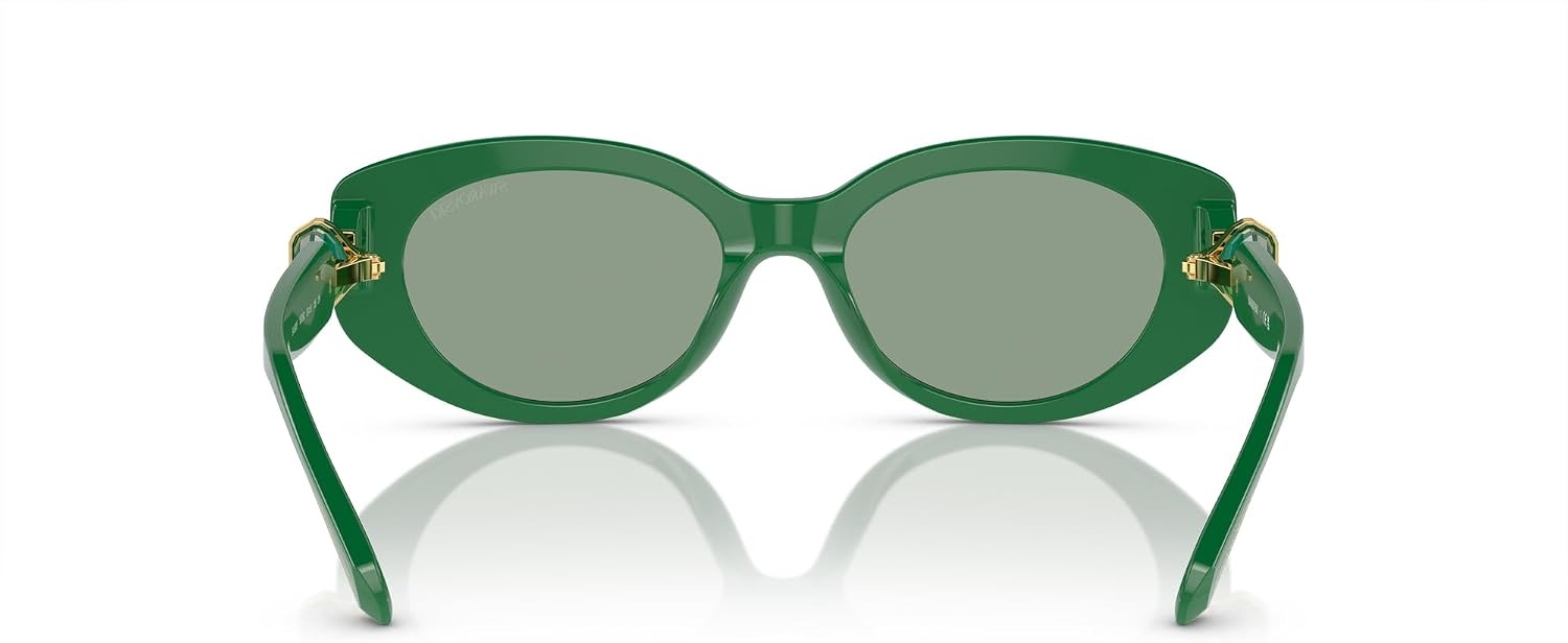 image:imageSwarovski Womens Sk6002f Low Bridge Fit Oval SunglassesDark GreenAzure Internal Mirrored Silver