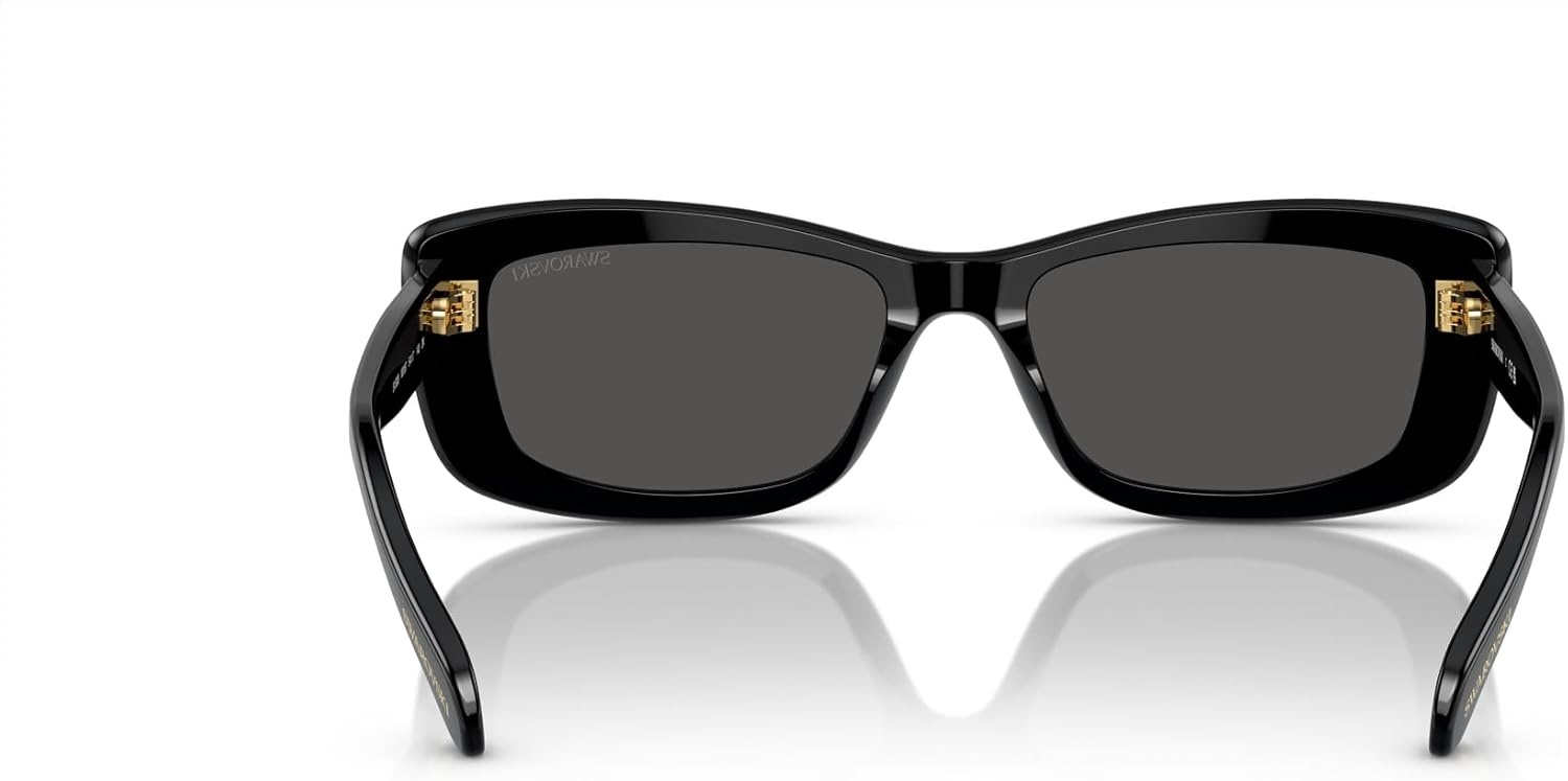image:imageSwarovski Womens Sk6008 Square SunglassesBlackDark Grey