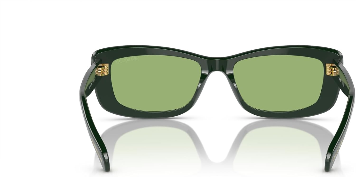 image:imageSwarovski Womens Sk6008 Square SunglassesDark GreenDark Green